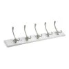 23-7/8 in. (606 mm) White and Brushed Nickel Transitional Hook Rack by Richelieu Hardware