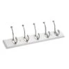25-5/8 in. (650 mm) White and Brushed Nickel Transitional Hook Rack by Richelieu Hardware -Storage Concepts Sales Store white brushed nickel richelieu hardware hooks t030210195 64 1000