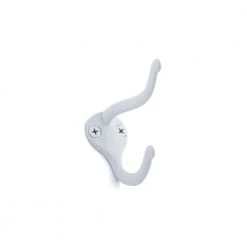 2 in. (50 mm) White Utility Wall Mount Hook (4-Pack) by Richelieu Hardware