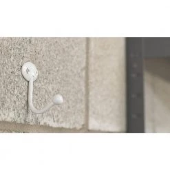 2-1/2 in. (63 mm) White Utility Wall Mount Hook (2-Pack) by Richelieu Hardware -Storage Concepts Sales Store white richelieu hardware hooks bp8920130 1f 1000