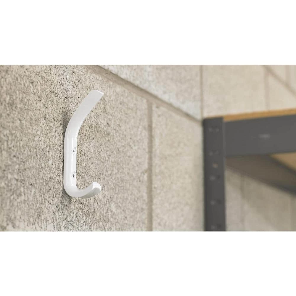 4-3/8 in. (111 mm) White Contemporary Wall Mount Hook by Richelieu Hardware 6 4-3/8 in. (111 mm) White Contemporary Wall Mount Hook by Richelieu Hardware - Image 4