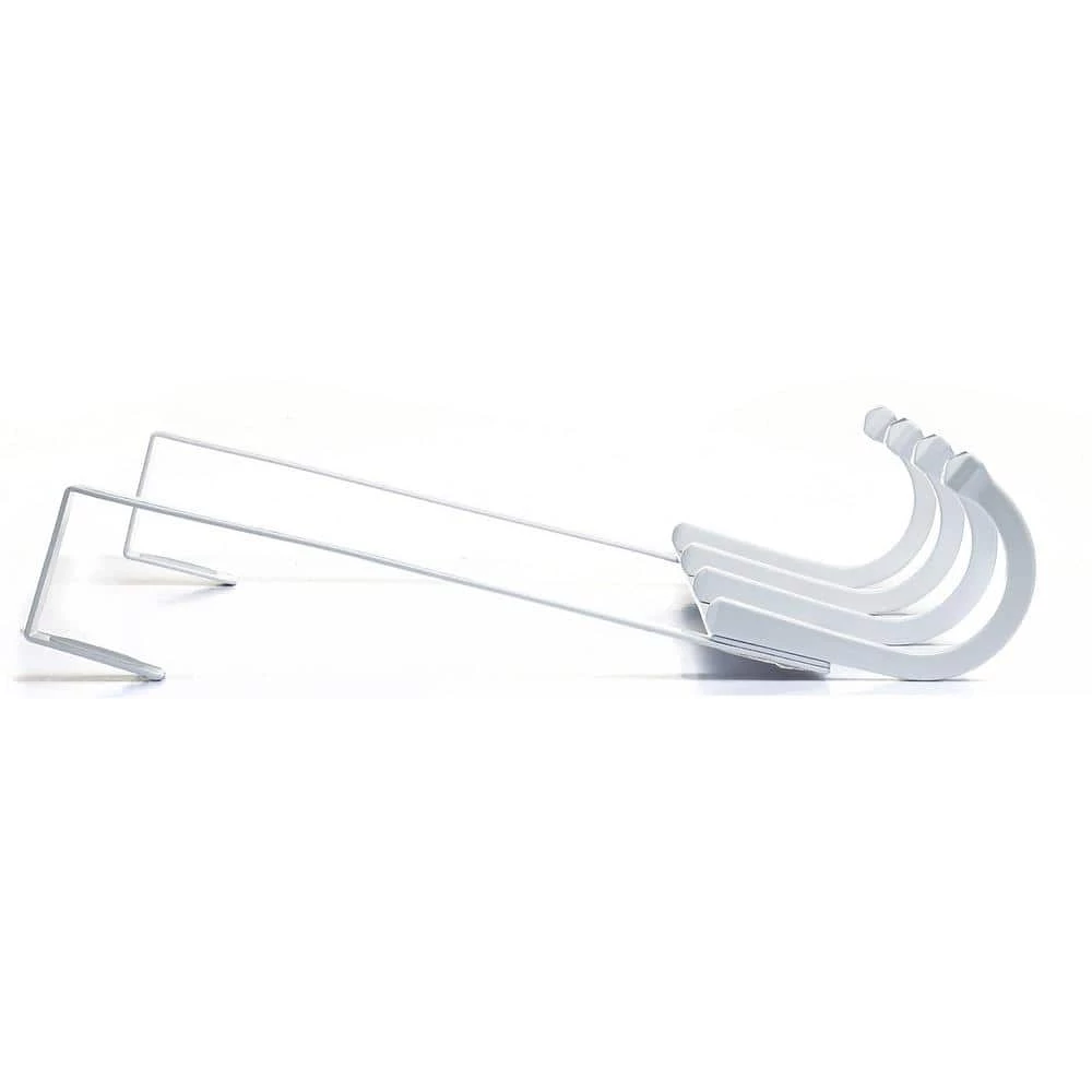 12-1/2 in. (318 mm) White Contemporary 22-lb. Over the Door Hook Rack by Richelieu Hardware 5 12-1/2 in. (318 mm) White Contemporary 22-lb. Over the Door Hook Rack by Richelieu Hardware - Image 3
