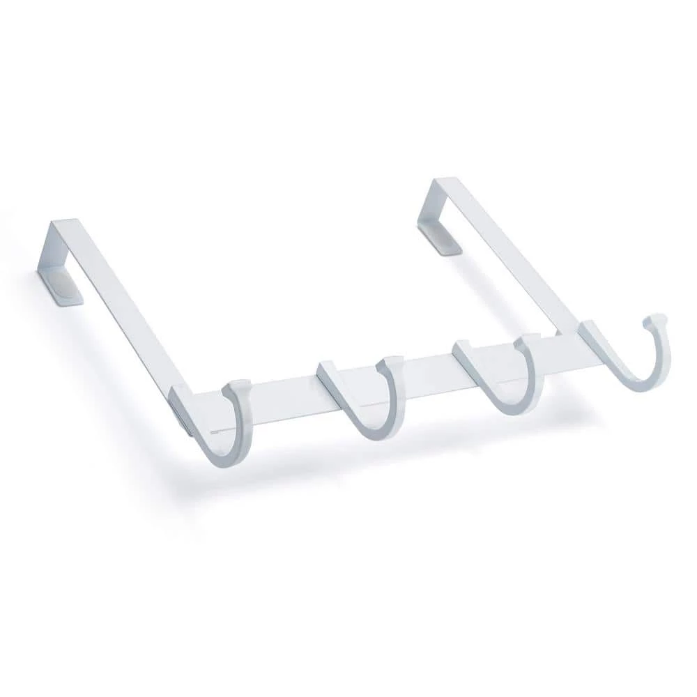 12-1/2 in. (318 mm) White Contemporary 22-lb. Over the Door Hook Rack by Richelieu Hardware 3 12-1/2 in. (318 mm) White Contemporary 22-lb. Over the Door Hook Rack by Richelieu Hardware