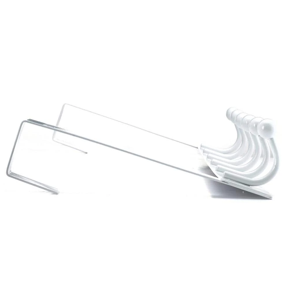 20 in. (508 mm) White Utility 22-lb. Over the Door Hook Rack by Richelieu Hardware 5 20 in. (508 mm) White Utility 22-lb. Over the Door Hook Rack by Richelieu Hardware - Image 3