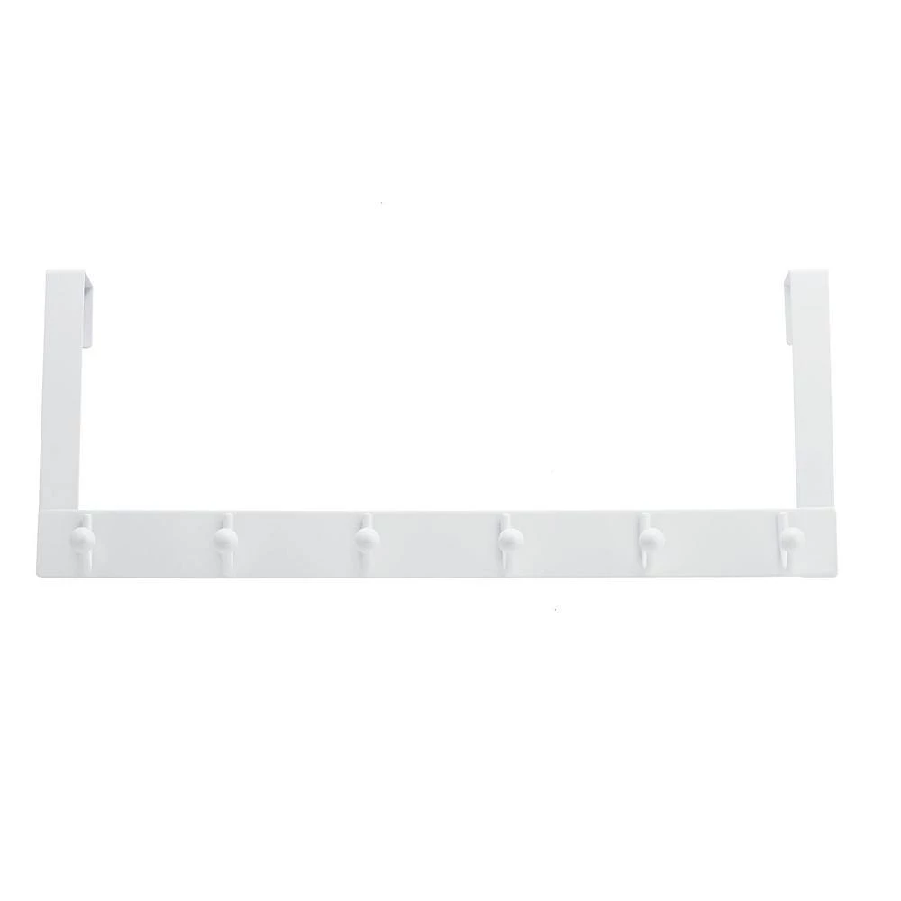 20 in. (508 mm) White Utility 22-lb. Over the Door Hook Rack by Richelieu Hardware 4 20 in. (508 mm) White Utility 22-lb. Over the Door Hook Rack by Richelieu Hardware - Image 2