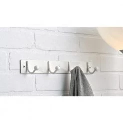 12-5/8 in. (320 mm) White Utility Hook Rack by Richelieu Hardware -Storage Concepts Sales Store white richelieu hardware hooks t7054930 1f 1000